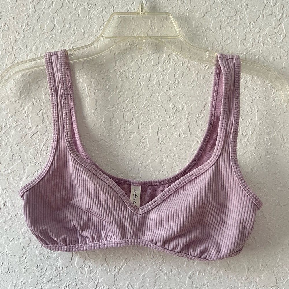 For Love & Lemons Purple Workout/ Bikini top Size Medium